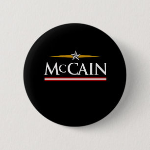 MCCAIN CAMPAGNE T-SHIRT RONDE BUTTON 5,7 CM