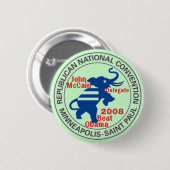 McCAIN Convention anti-OBAMA-Button Ronde Button 5,7 Cm (Voorkant /achterkant)