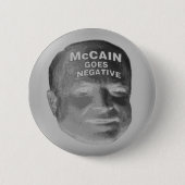 McCain gaat over negatieve Button (Voorkant)