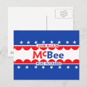 McCain Huckabee McBEE Briefkaart (Voorkant / Achterkant)