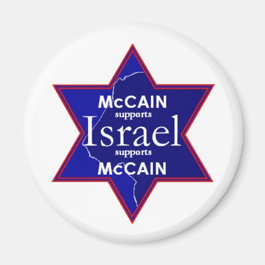 McCain ISRAEL ondersteunt magneet (Voorkant)