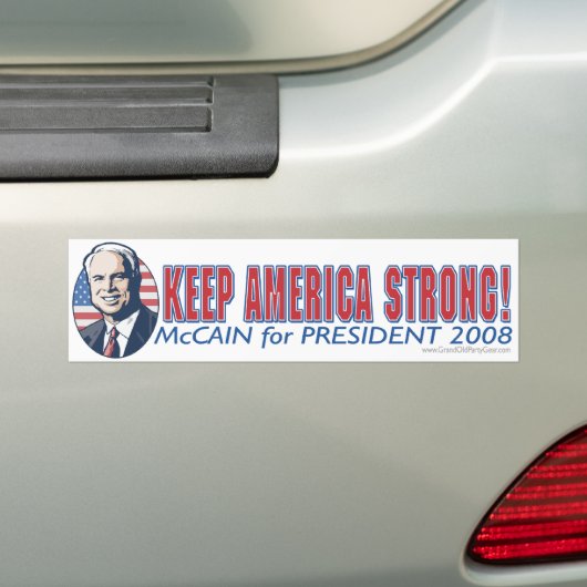 McCain Keep America Sterke Bumpersticker (Op auto)
