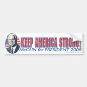 McCain Keep America Sterke Bumpersticker (Voorkant)