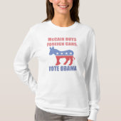 McCain koopt buitenlandse auto's Shirt Obama (Voorkant)