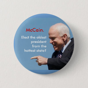 McCain, McCain... verkies de oudste president uit. Ronde Button 5,7 Cm