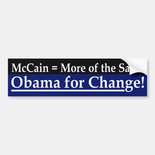 McCain = Meer van dezelfde Bumpersticker (Voorkant)