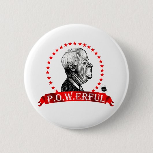 McCain P.O.W. Ronde Button 5,7 Cm (Voorkant)