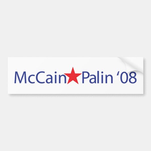 MCCAIN-PALIN '08 BUMPERSTICKER (Voorkant)