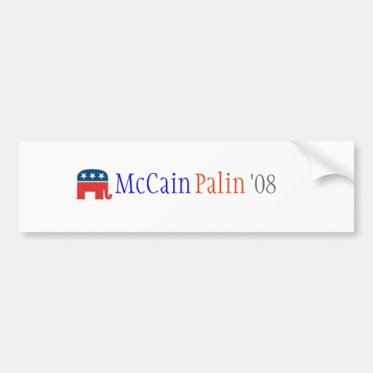 McCain & Palin '08 Bumpersticker (Voorkant)