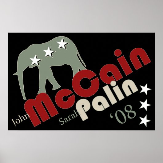 McCain Palin '08 Poster Banner (Voorkant)