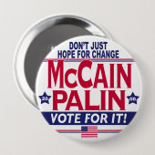 McCain Palin 2008 Ronde Button 4,0 Cm (Voorkant /achterkant)