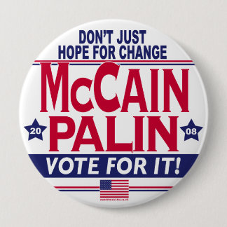 McCain Palin 2008 Ronde Button 4,0 Cm