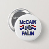 McCain Palin 2008 Ronde Button 5,7 Cm (Voorkant /achterkant)