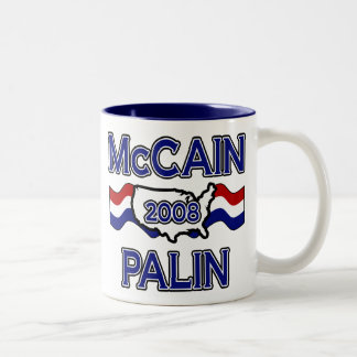 McCain Palin 2008 Tweekleurige Koffiemok