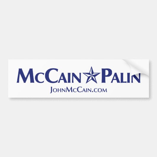 McCain-Palin-Bumpersticker Bumpersticker (Voorkant)
