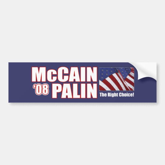 McCain Palin-Bumperstickers Bumpersticker (Voorkant)