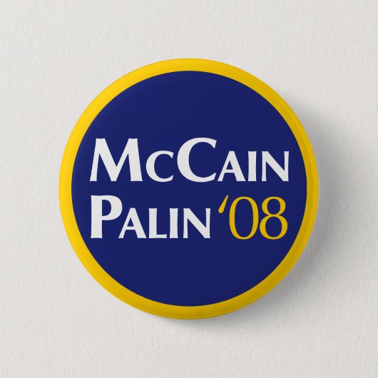 McCain-Palin-Button Ronde Button 5,7 Cm (Voorkant)