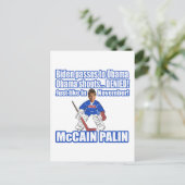McCain Palin geweigerd Briefkaart (Staand voorkant)