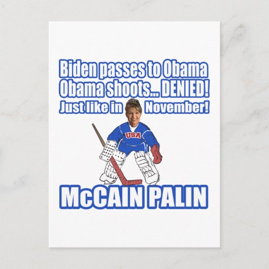 McCain Palin geweigerd Briefkaart (Voorkant)
