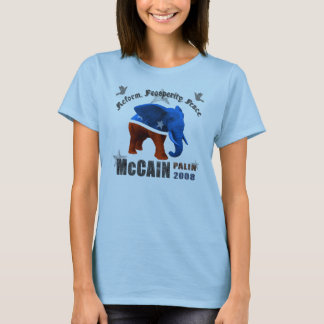 McCain Palin Hervorming Welvaart Vrede Dames T-shi T-shirt