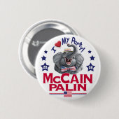 McCain Palin Republican Elephant Ronde Button 5,7 Cm (Voorkant /achterkant)