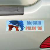 McCain Palin Republican Logo Car Bumpersticker (Op auto)
