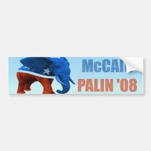 McCain Palin Republican Logo Car Bumpersticker (Voorkant)