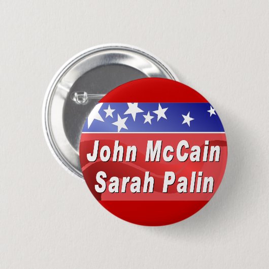 McCain / Palin Ronde Button 5,7 Cm (Voorkant /achterkant)