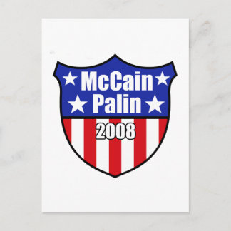 McCain Palin Shield Briefkaart