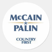 McCain/Palin Sticker (Voorkant)