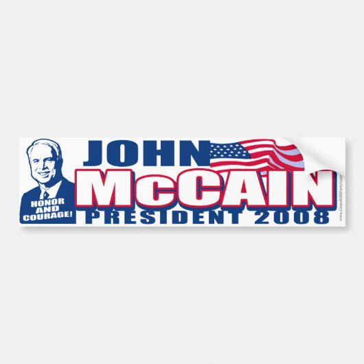 McCain President 2008 Bumpersticker (Voorkant)