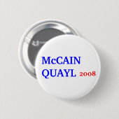 McCAIN QUAYL 2008 Ronde Button 5,7 Cm (Voorkant /achterkant)
