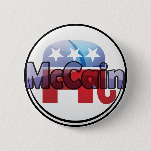 McCain Republican Design Ronde Button 5,7 Cm (Voorkant)