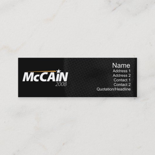 McCain - Skinny Mini Visitekaartje (Voorkant)