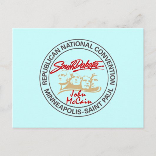 McCain South Dakota RNC Briefkaart (Voorkant)