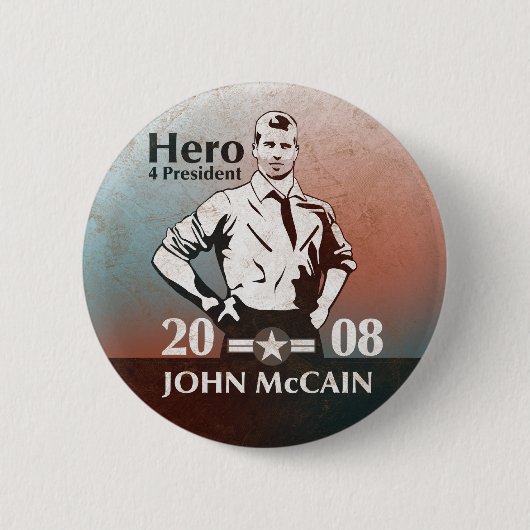 McCain Style, Hero. Ronde Button 5,7 Cm (Voorkant)
