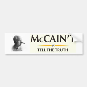 McCain vertelt de waarheid niet Bumpersticker
