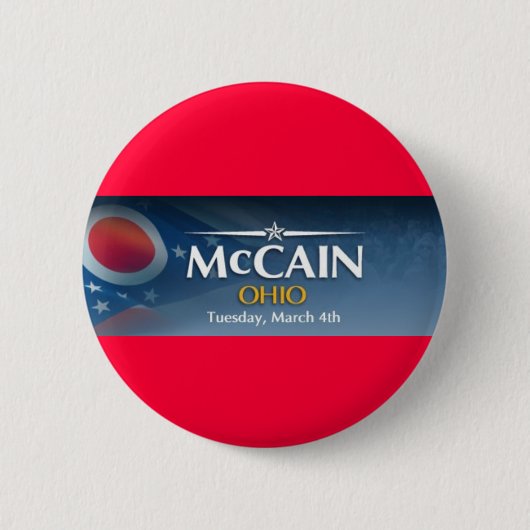 McCain voor Ohio Ronde Button 5,7 Cm (Voorkant)