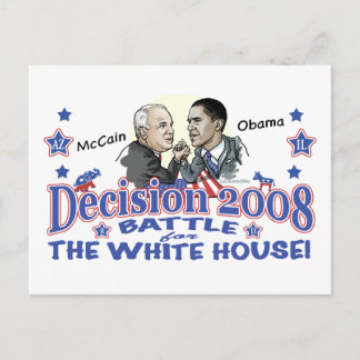 McCain vs Obama 2008 Briefkaart