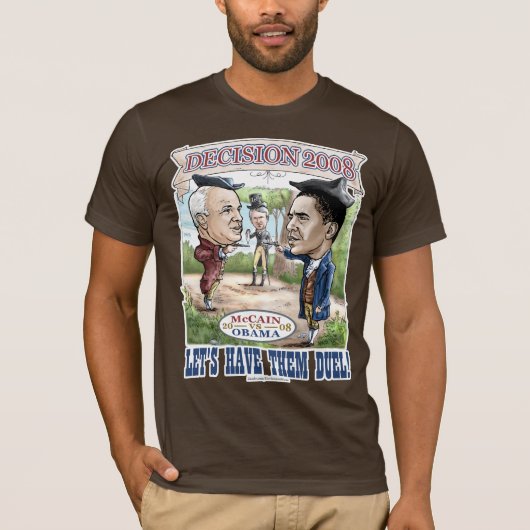 McCain vs Obama Duel T-shirt (Voorkant)