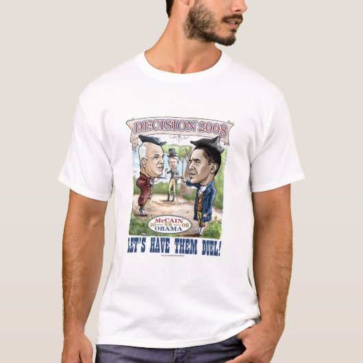 McCain vs Obama Duel T-shirt (Voorkant)