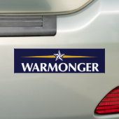 McCain Warmonger Bumpersticker (Op auto)