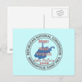 McCAIN WV RNC-Briefkaart Briefkaart (Voorkant / Achterkant)