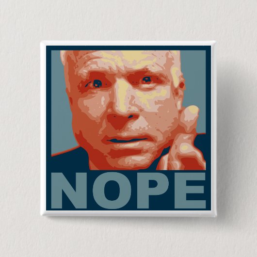 mccaïne nope vierkante button 5,1 cm (Voorkant)