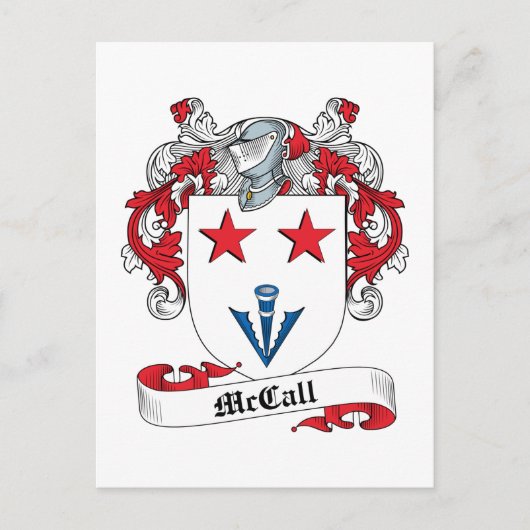 McCall Family Crest Briefkaart (Voorkant)