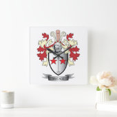 McCall Family Crest Coat of Arms Vierkante Klok (Huis)