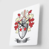 McCall Family Crest Coat of Arms Vierkante Klok (Hoek)