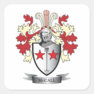 McCall Family Crest Coat of Arms Vierkante Sticker