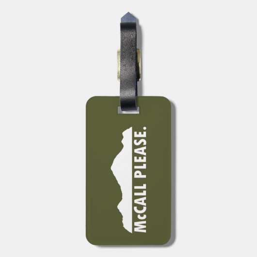 McCall Idaho Alsjeblieft Bagagelabel (Achterkant verticaal)