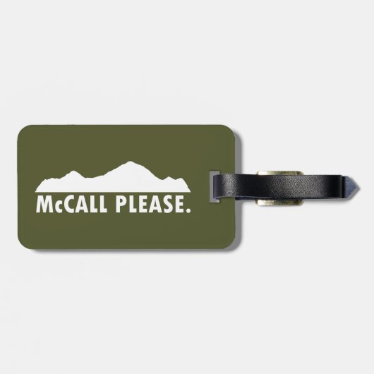 McCall Idaho Alsjeblieft Bagagelabel (Achterkant horizontaal)